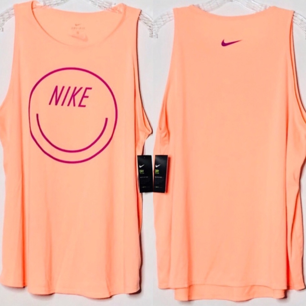 Nike Dri Fit Fitness Training Tank Top Sunset Glow